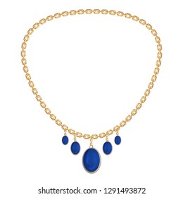 Necklace icon. Cartoon of necklace vector icon for web design isolated on white background