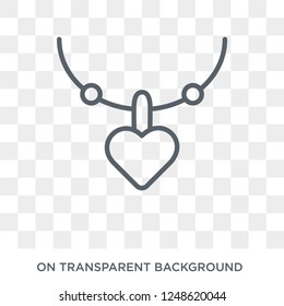 Necklace icon. Necklace design concept from Wedding and love collection. Simple element vector illustration on transparent background.