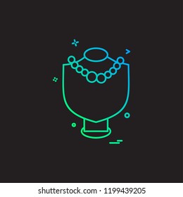Necklace icon design vector