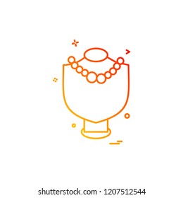 Necklace icon design vector