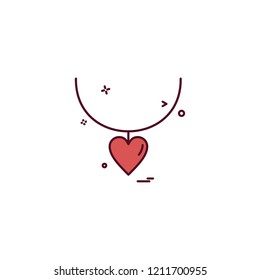 Necklace icon design vector 
