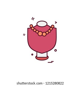 Necklace icon design vector