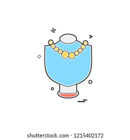 Necklace icon design vector