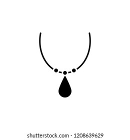 Necklace icon. Element of clothes and accessories. Premium quality graphic design icon. Signs and symbols collection icon for websites, web design, mobile app on white background