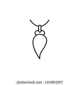 necklace icon. Element of jewelry for mobile concept and web apps illustration. Thin line icon for website design and development, app development