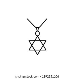 necklace icon. Element of jewelry for mobile concept and web apps illustration. Thin line icon for website design and development, app development