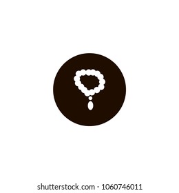 necklace icon. flat design