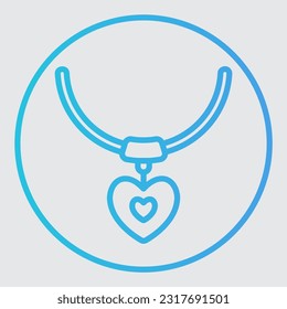 Necklace icon in gradient style, use for website mobile app presentation