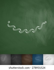 necklace icon. Hand drawn vector illustration. Chalkboard Design
