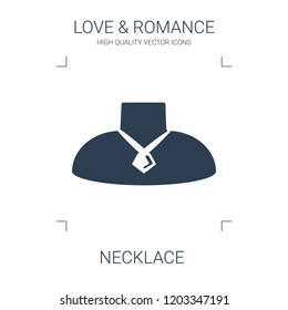 necklace icon. high quality filled necklace icon on white background. from love romance collection flat trendy vector necklace symbol. use for web and mobile