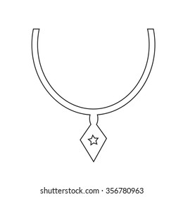 Necklace Icon Illustration synbol design