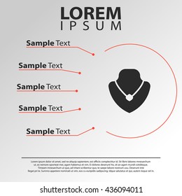 necklace icon. necklace infographics template