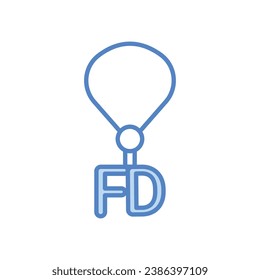 Necklace icon isolate white background vector stock illustration.