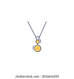 necklace Icon Isolated On White Background
