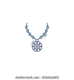 necklace Icon Isolated On White Background