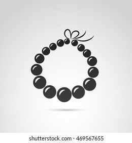 Necklace icon isolated on white background. Vector art.