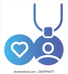 necklace icon with isolated vektor and transparent background