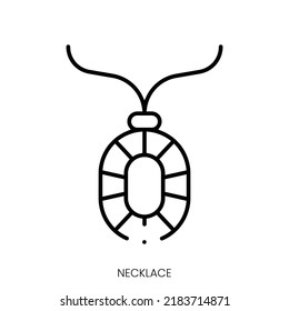necklace icon. Linear style sign isolated on white background. Vector illustration