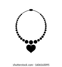 Necklace icon, logo isolated on white background
