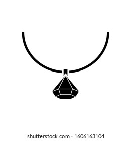 Necklace icon, logo isolated on white background