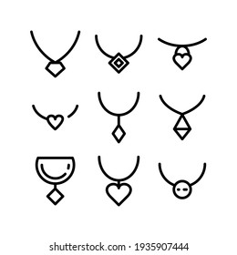 necklace icon or logo isolated sign symbol vector illustration - Collection of high quality black style vector icons
