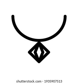 necklace icon or logo isolated sign symbol vector illustration - high quality black style vector icons
