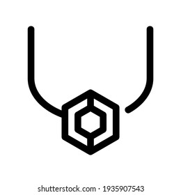 necklace icon or logo isolated sign symbol vector illustration - high quality black style vector icons
