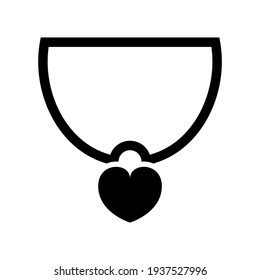 necklace icon or logo isolated sign symbol vector illustration - high quality black style vector icons
