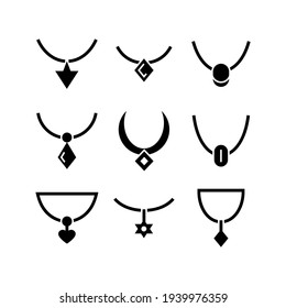 necklace icon or logo isolated sign symbol vector illustration - Collection of high quality black style vector icons
