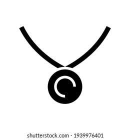 necklace icon or logo isolated sign symbol vector illustration - high quality black style vector icons
