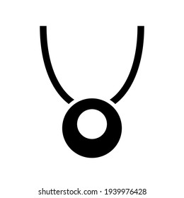 necklace icon or logo isolated sign symbol vector illustration - high quality black style vector icons
