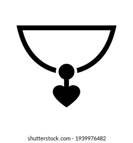 necklace icon or logo isolated sign symbol vector illustration - high quality black style vector icons
