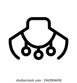 necklace icon or logo isolated sign symbol vector illustration - high quality black style vector icons
