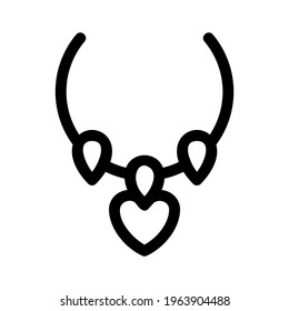 necklace icon or logo isolated sign symbol vector illustration - high quality black style vector icons
