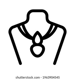 necklace icon or logo isolated sign symbol vector illustration - high quality black style vector icons

