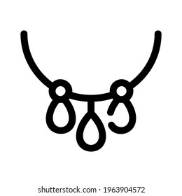 necklace icon or logo isolated sign symbol vector illustration - high quality black style vector icons
