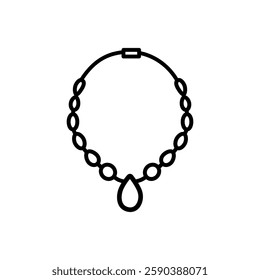 Necklace icon or logo isolated sign symbol vector illustration - high quality black style vector icons