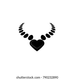 necklace icon. Lovers icon. Wedding element icon. Premium quality graphic design. Signs, symbols collection icon for websites, web design, mobile, info graphics on white background