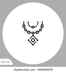 Necklace icon sign vector,Symbol, logo illustration for web and mobile