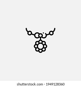 Necklace icon sign vector,Symbol, logo illustration for web and mobile