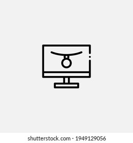 Necklace icon sign vector,Symbol, logo illustration for web and mobile
