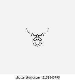 Necklace icon sign vector,Symbol, logo illustration for web and mobile