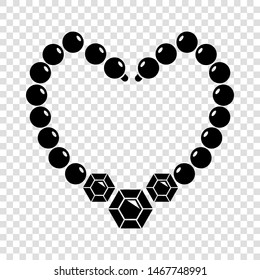 Necklace icon. Simple illustration of necklace vector icon for web