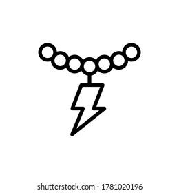 Necklace icon. Simple line, outline vector elements of rock n roll icons for ui and ux, website or mobile application