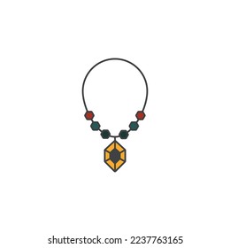 the necklace icon is suitable for your web, apk or project with a medieval theme