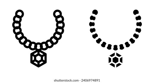 Necklace Icon. symbol for mobile concept and web design. vector illustration