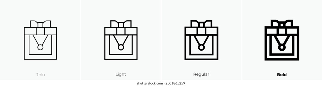 necklace icon. Thin, Light Regular And Bold style design isolated on white background