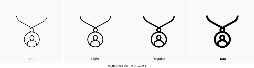 necklace icon. Thin, Light Regular And Bold style design isolated on white background