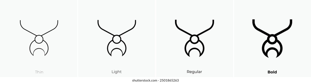 necklace icon. Thin, Light Regular And Bold style design isolated on white background