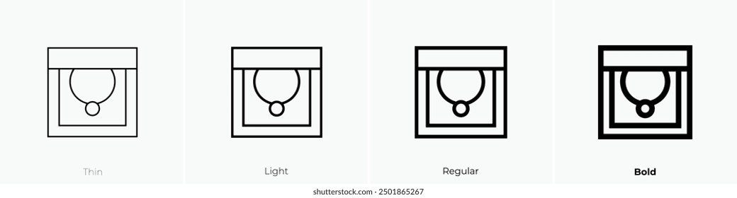 necklace icon. Thin, Light Regular And Bold style design isolated on white background